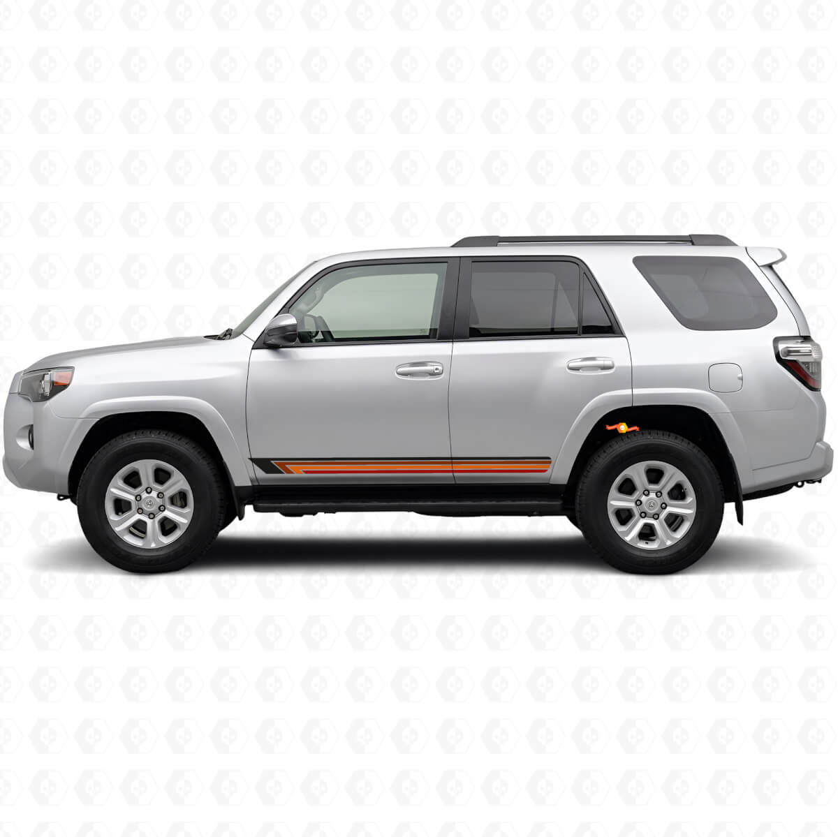 Autocollant vinyle latéral rayures droites vintage pour Toyota 4Runner 2009-2024