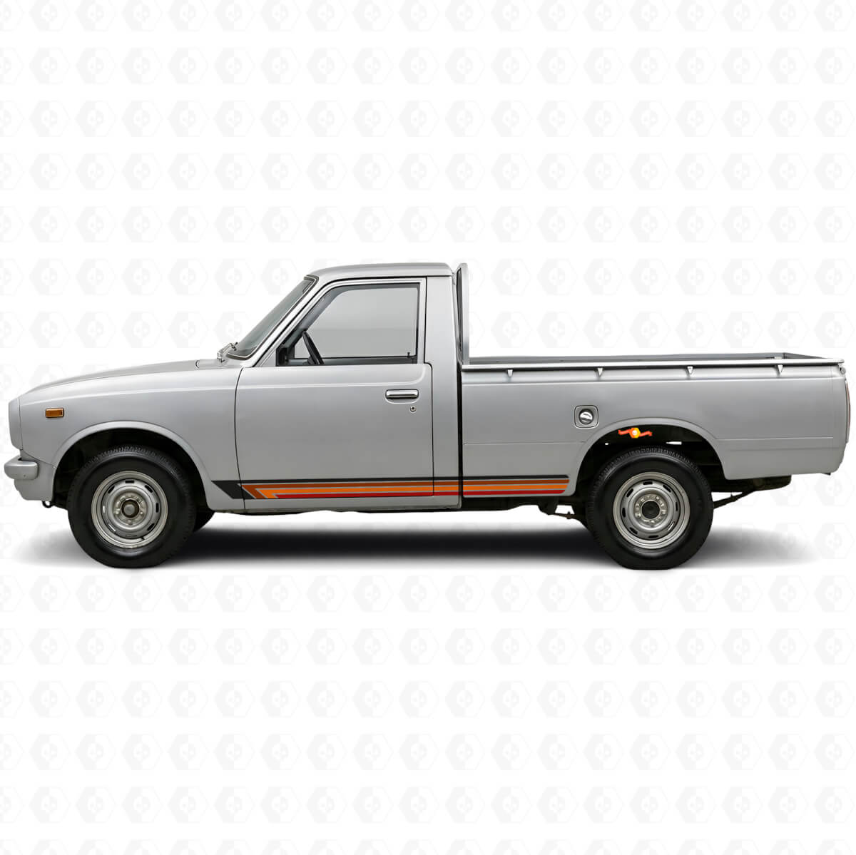 Autocollant Vinyle Latéral à Rayures Droites Vintage pour Toyota Hilux 1968-1972