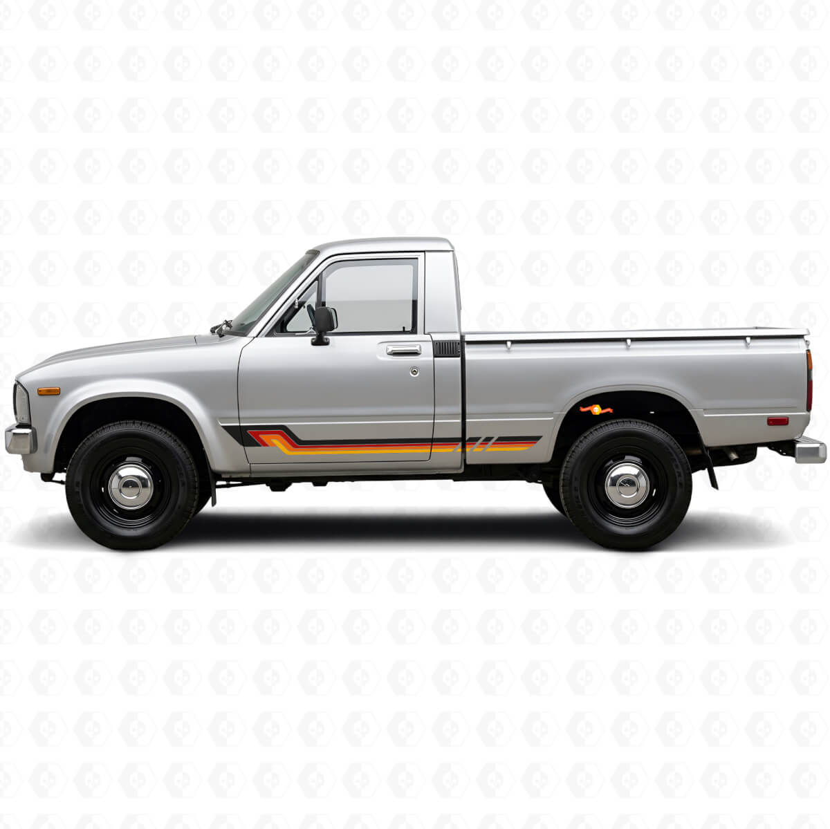 Autocollant en vinyle à bandes latérales style vintage pour Toyota Hilux 1978-1983