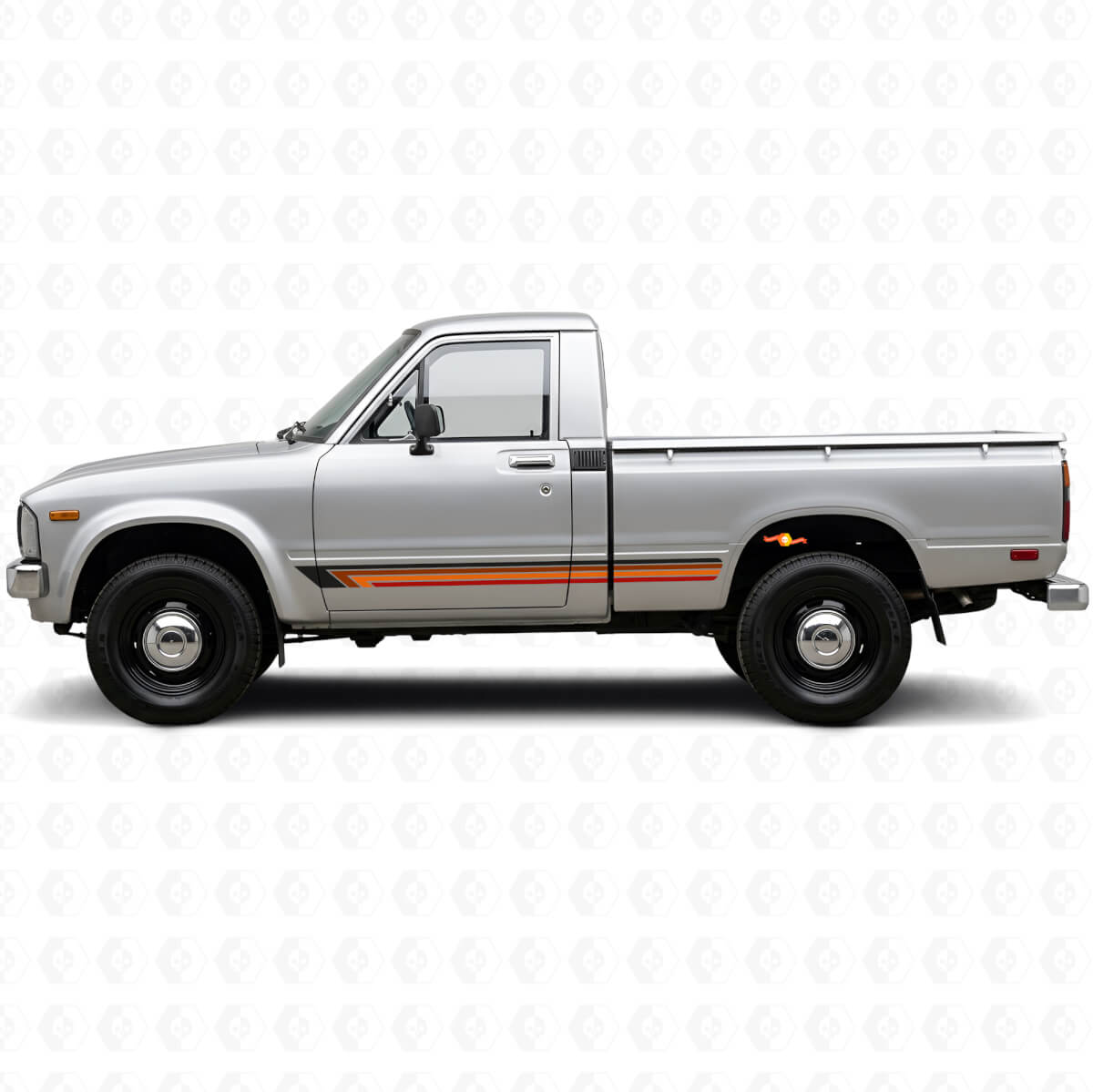 Autocollant latéral en vinyle à bandes droites vintage pour Toyota Hilux 1978-1983