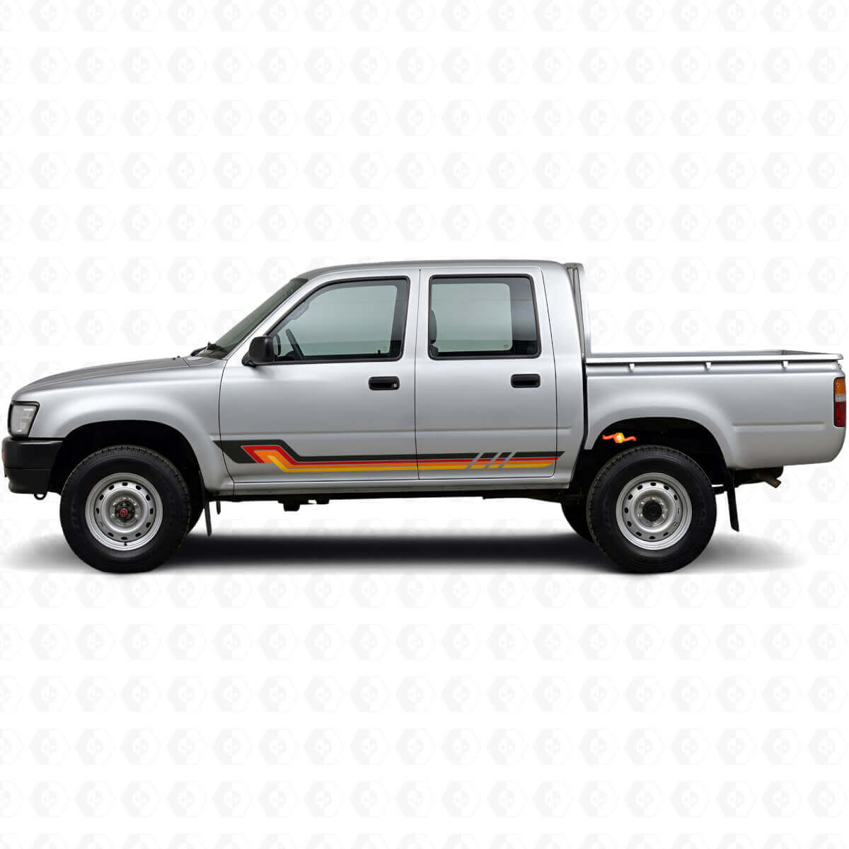 Autocollant en vinyle à rayures latérales de style vintage pour Toyota Hilux 1988-1997