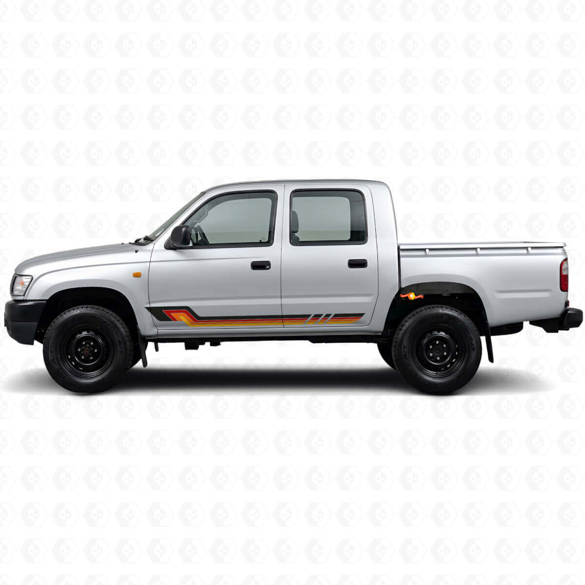 Autocollant Vinyle Bandes Latérales Style Vintage pour Toyota Hilux 1997-2004