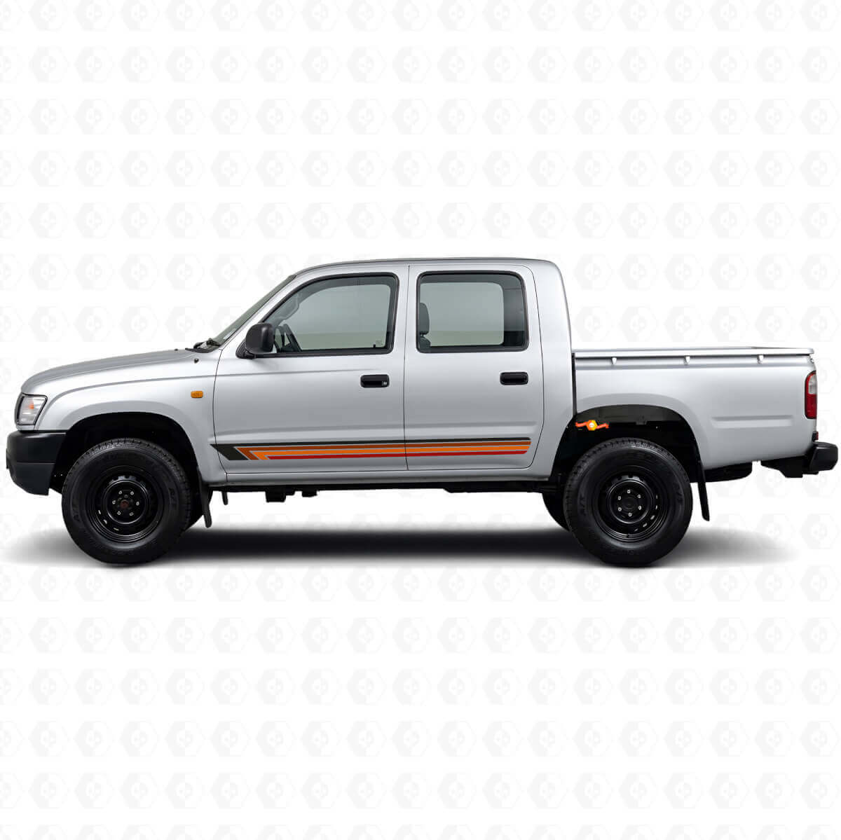 Autocollant latéral vinyle à bandes droites vintage pour Toyota Hilux 1997-2004