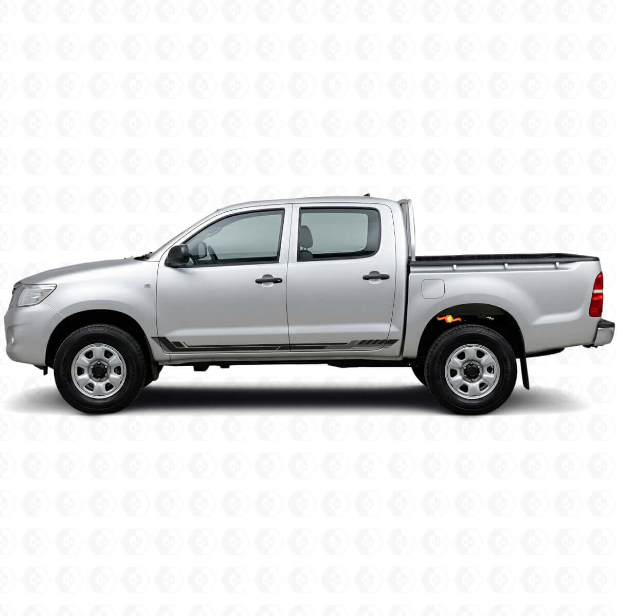 Autocollant vinyle bandes latérales style course pour Toyota Hilux 2004-2015