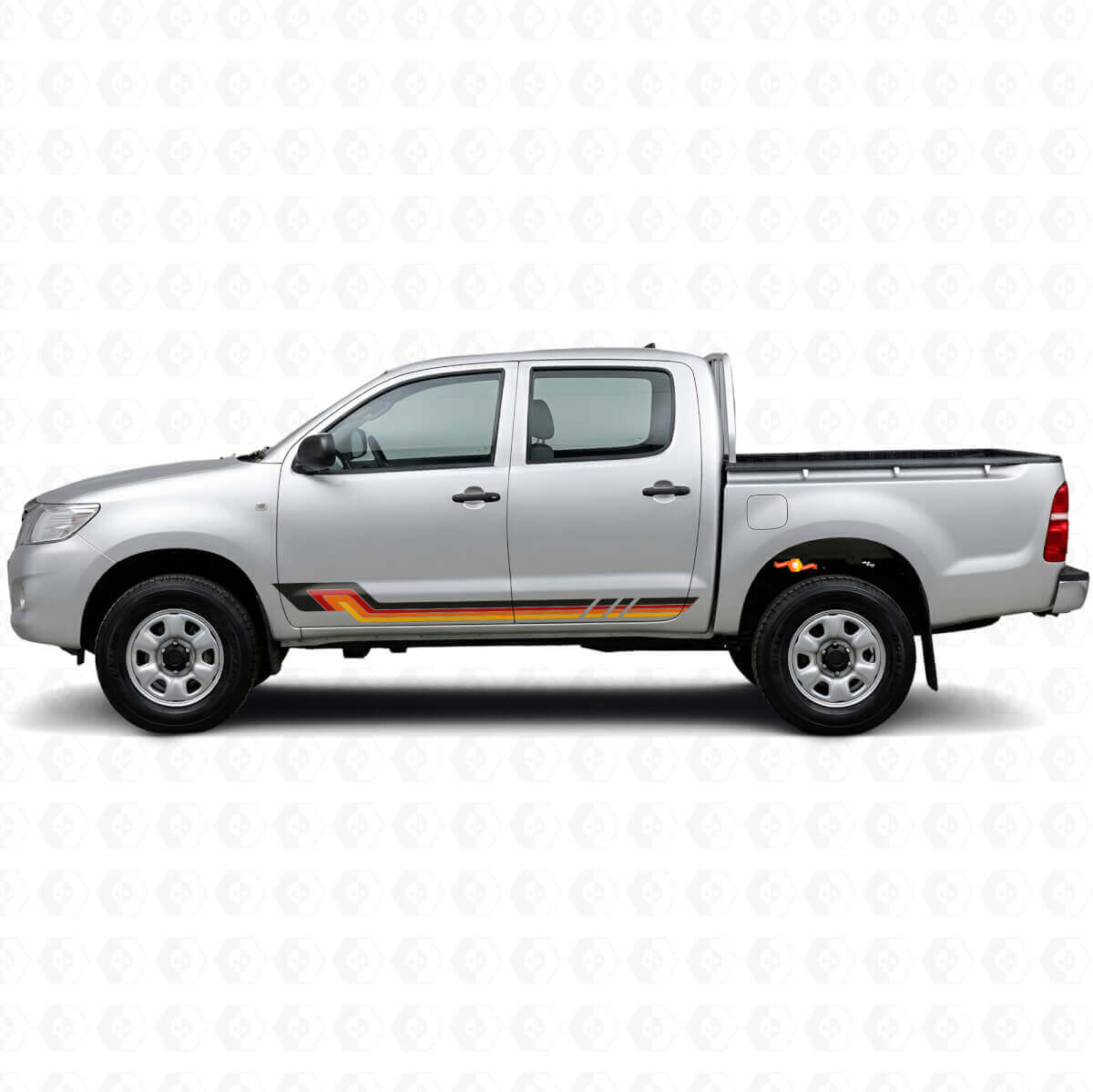 Autocollant Vinyle Bandes Latérales Style Vintage pour Toyota Hilux 2004-2015