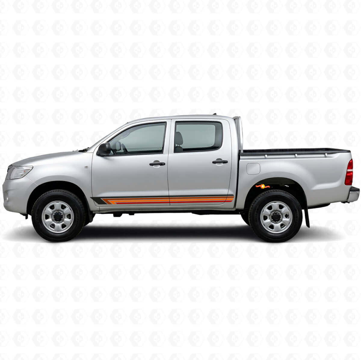 Autocollant latéral vinyle à rayures droites vintage pour Toyota Hilux 2004-2015