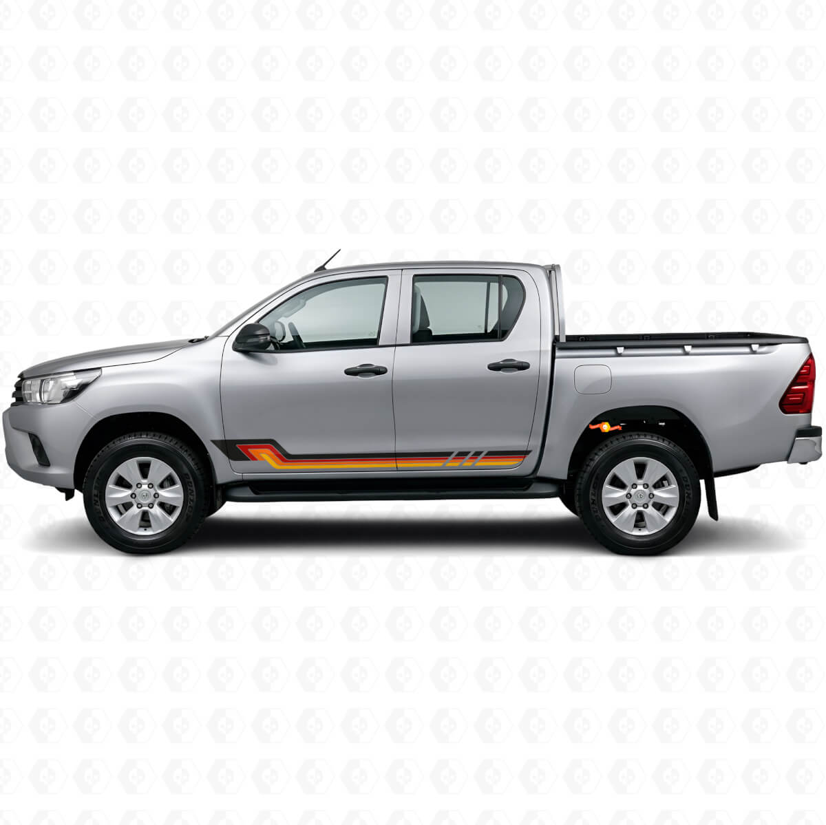 Autocollant en vinyle à rayures latérales style vintage pour Toyota Hilux 2015+