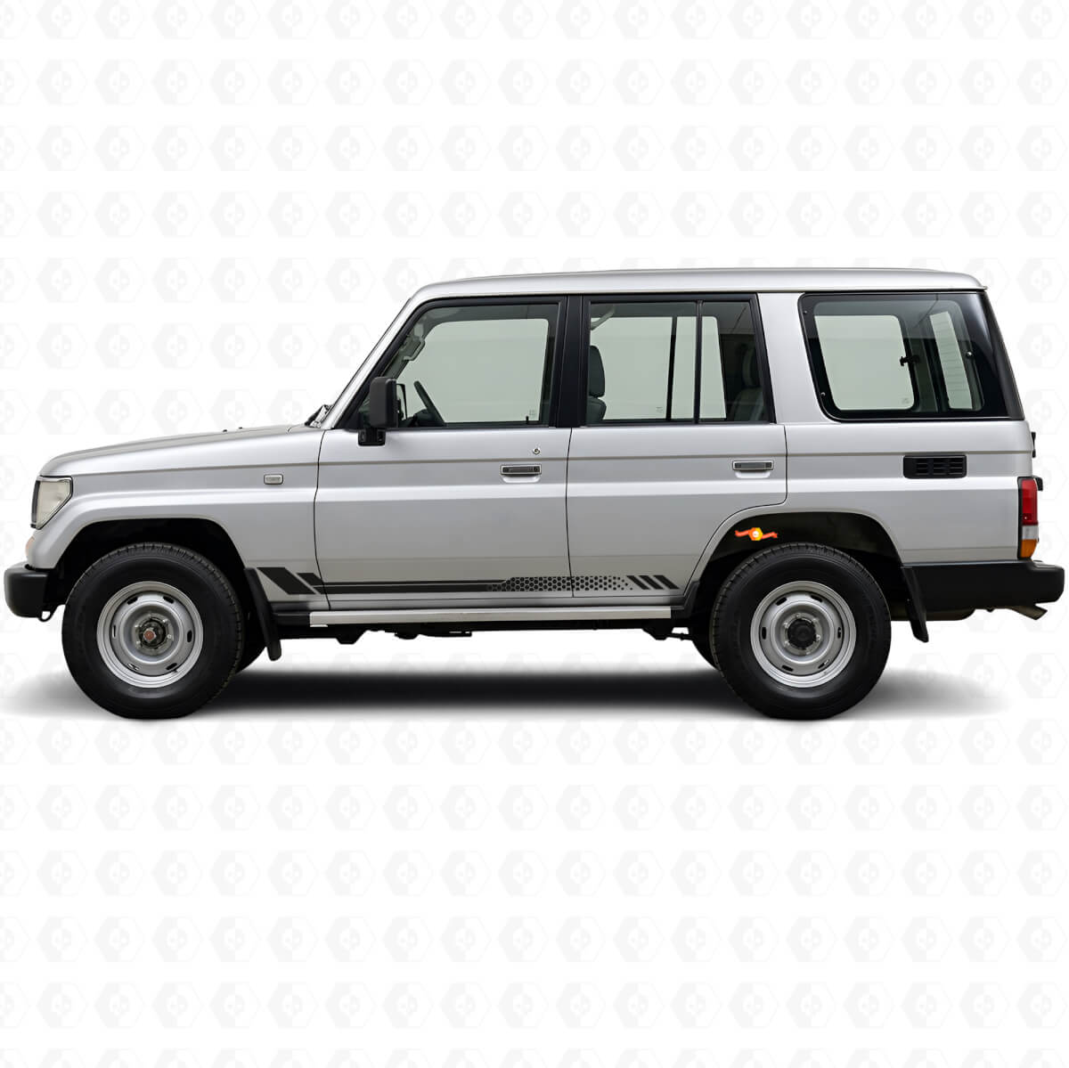 Autocollant latéral en vinyle à rayures nid d'abeille pour Toyota Land Cruiser Prado 1990-1996