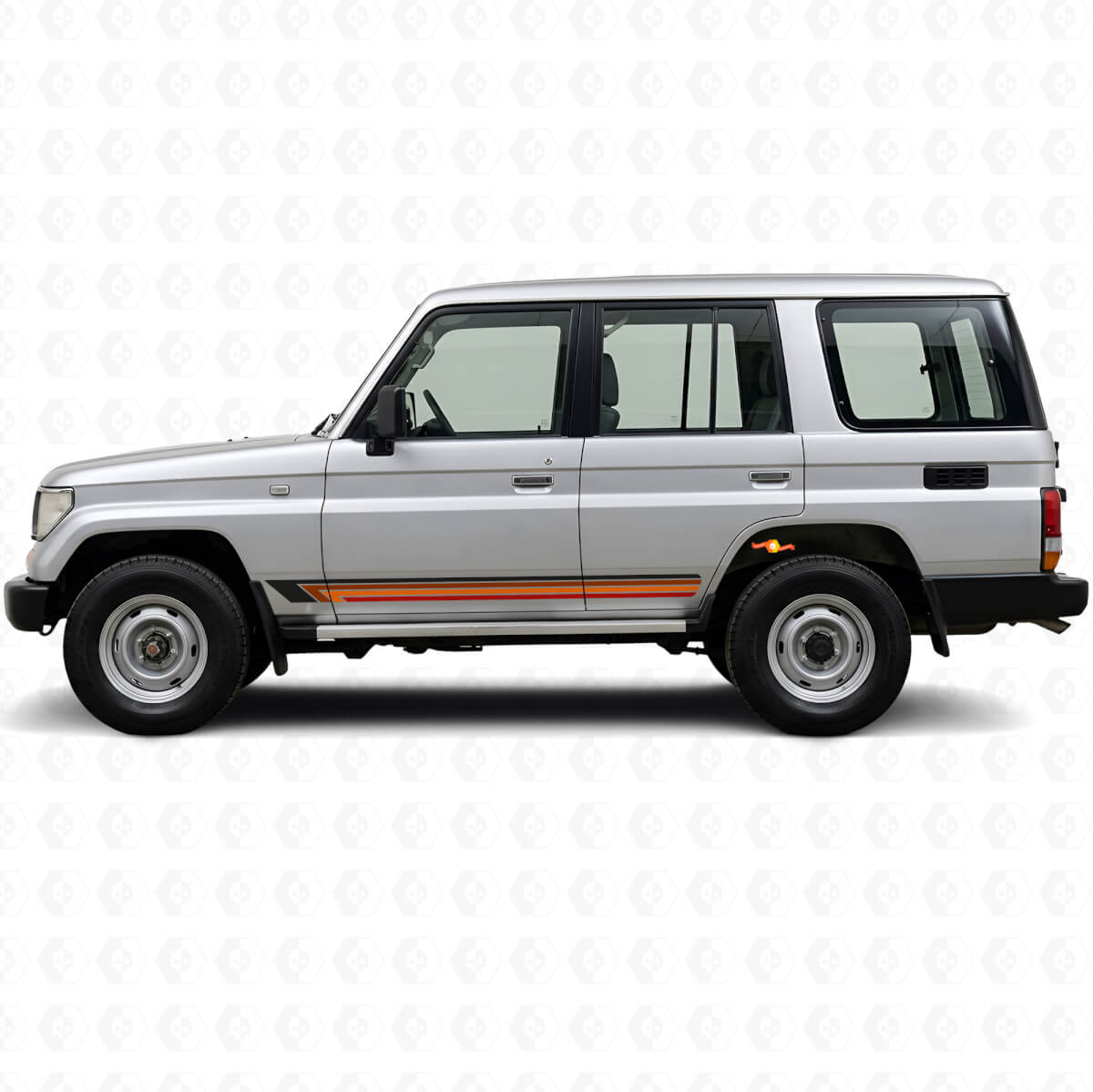 Autocollant Vinyle Latéral à Rayures Droites Vintage pour Toyota Land Cruiser Prado 1990-1996