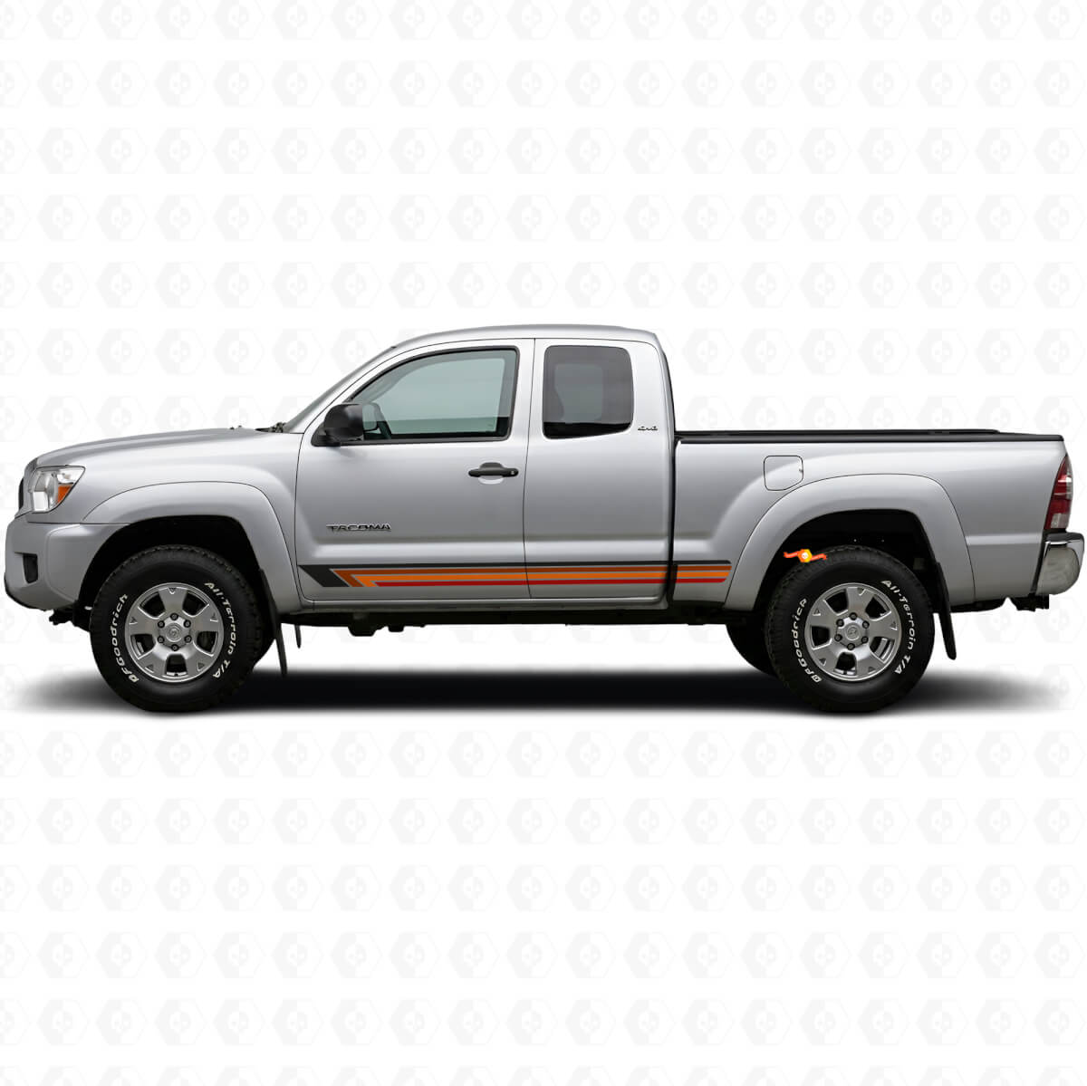 Autocollant vinyle latéral à rayures droites vintage pour Toyota Tacoma 2004-2015