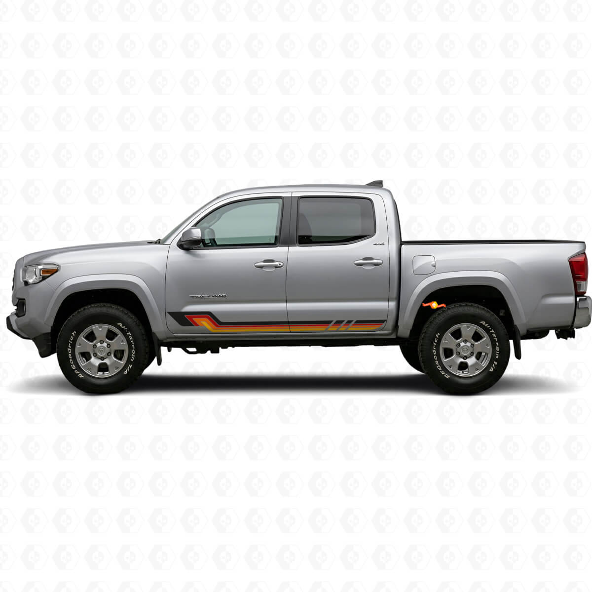 Autocollant en vinyle bandes latérales style vintage pour Toyota Tacoma 2015-2023