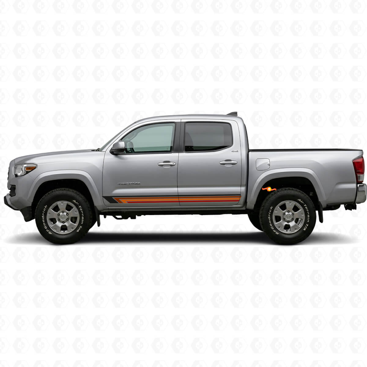 Autocollant vinyle latéral à rayures droites vintage pour Toyota Tacoma 2015-2023