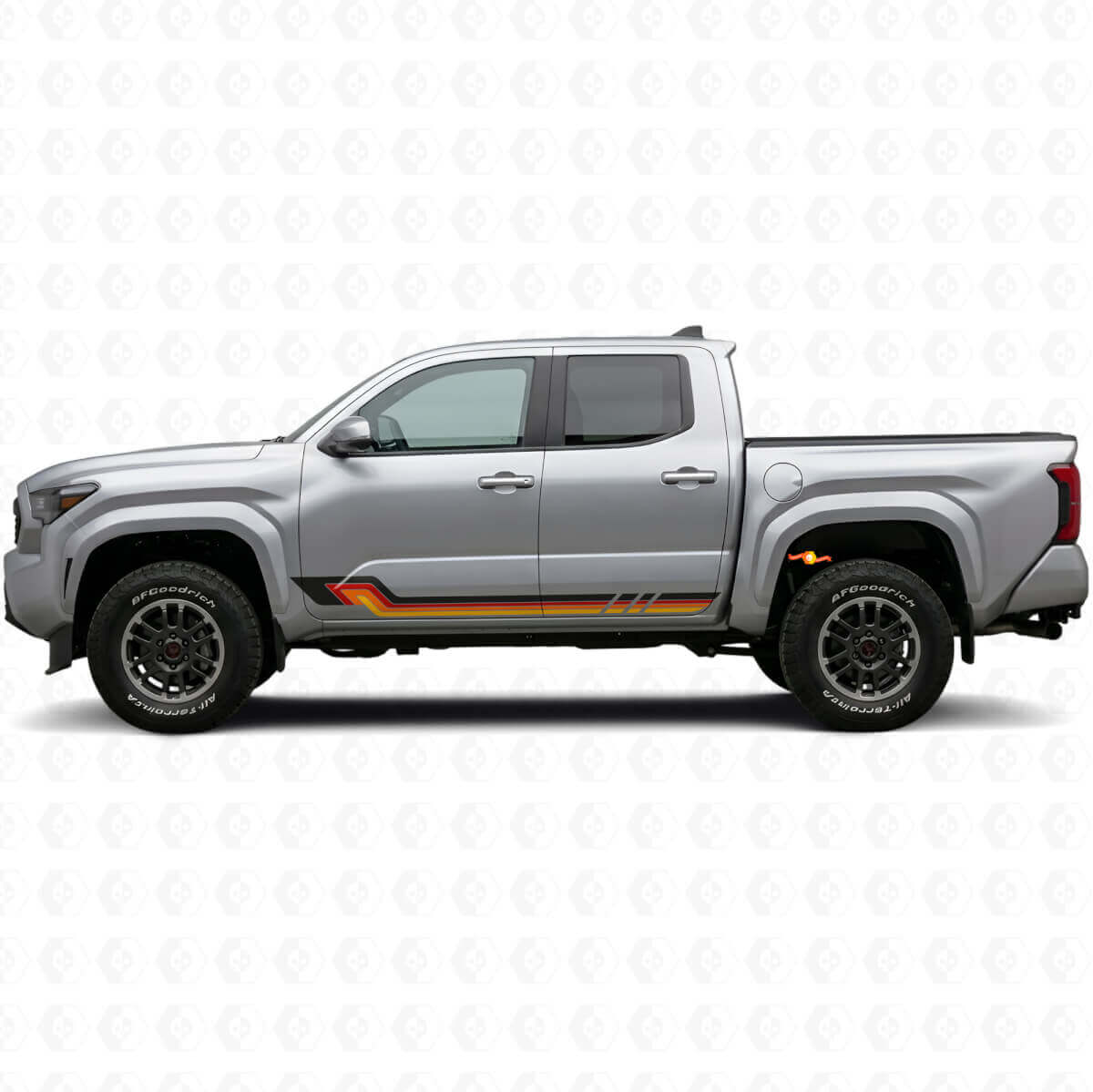Autocollant vinyle bandes latérales style vintage pour Toyota Tacoma 2023+