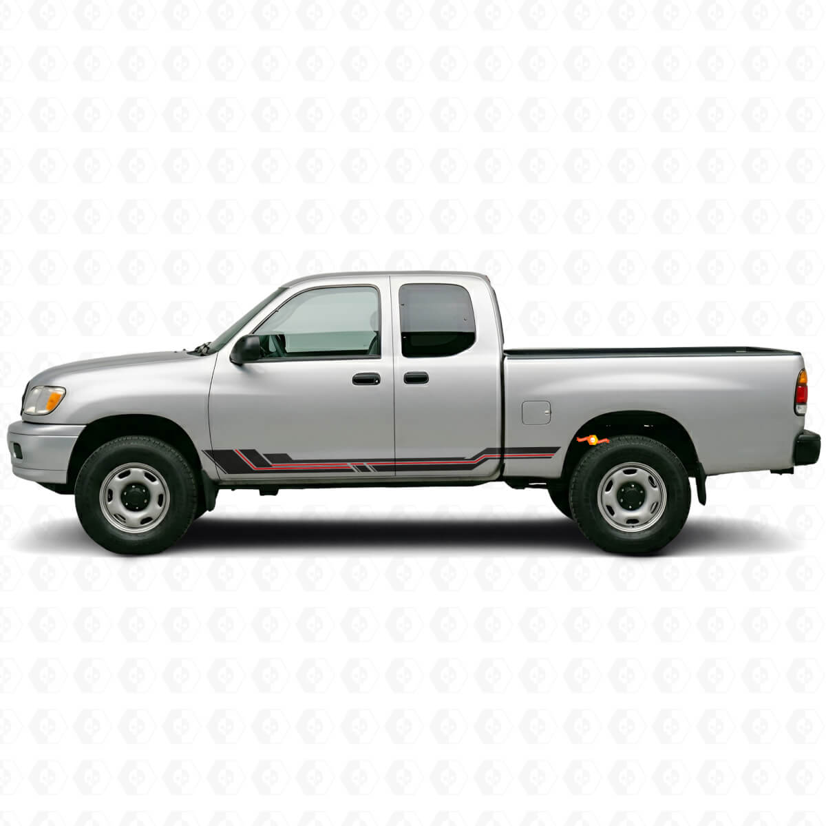 Autocollant vinyle de bas de caisse à bandes courbes pour Toyota Tundra 1999-2006