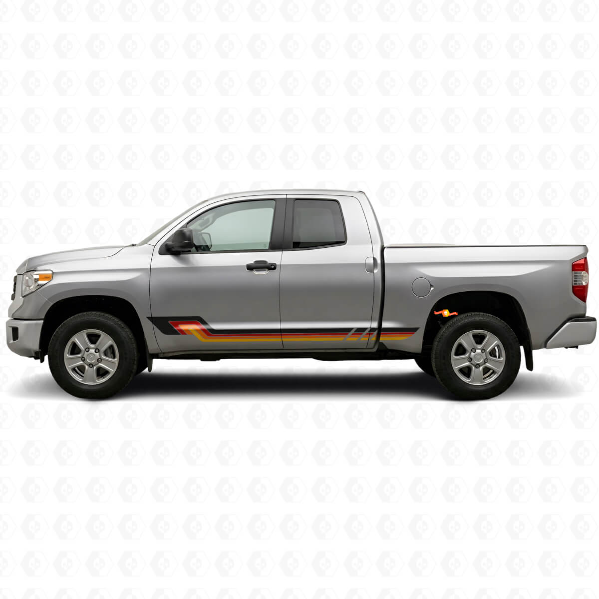 Autocollant en vinyle style vintage bandes latérales pour Toyota Tundra 2007-2021