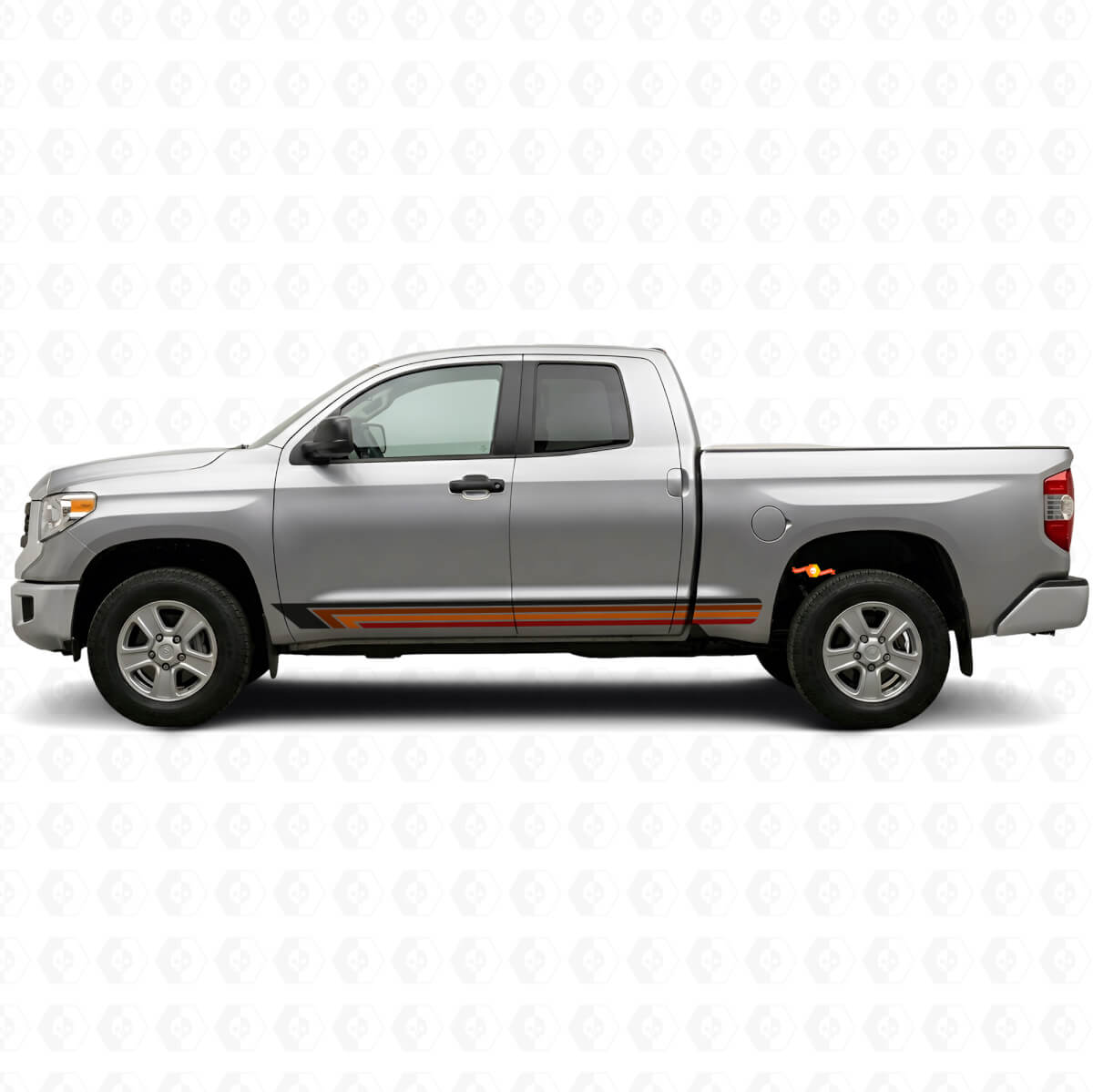 Autocollant vinyle latéral à rayures droites vintage pour Toyota Tundra 2007-2021