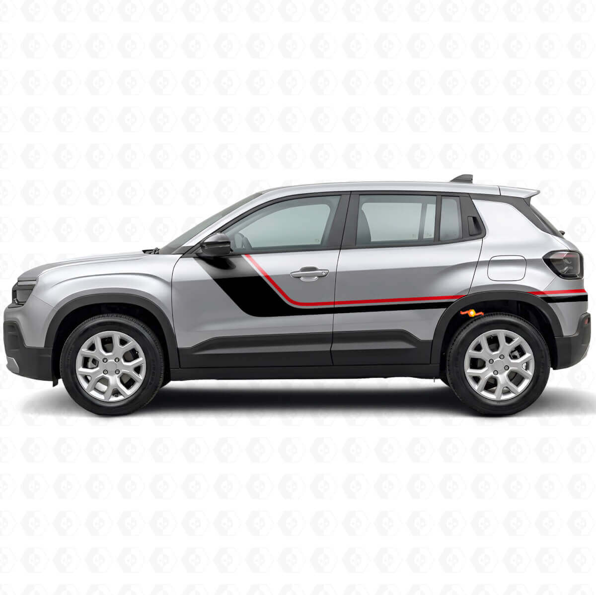 Kit de décalcomanies latérales à bandes doubles pour Jeep Avenger 2023+