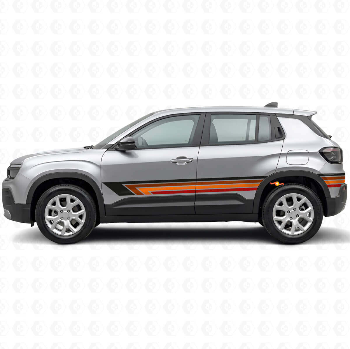Autocollant latéral en vinyle à rayures droites vintage pour Jeep Avenger 2023+