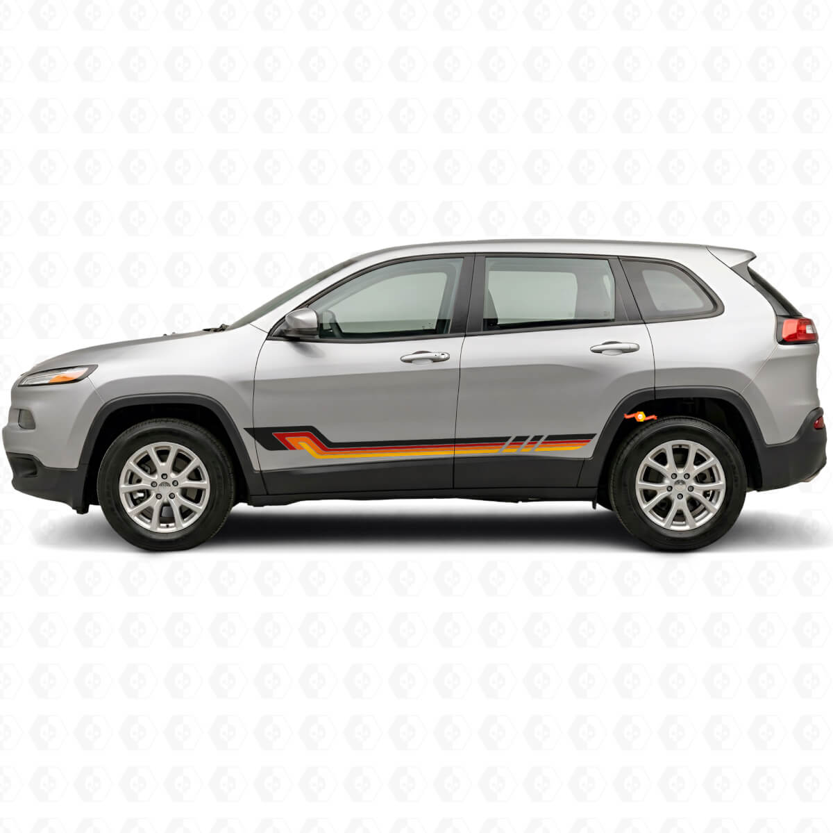 Autocollant Vinyle à Bandes Latérales Style Vintage pour Jeep Cherokee KL 2013-2023