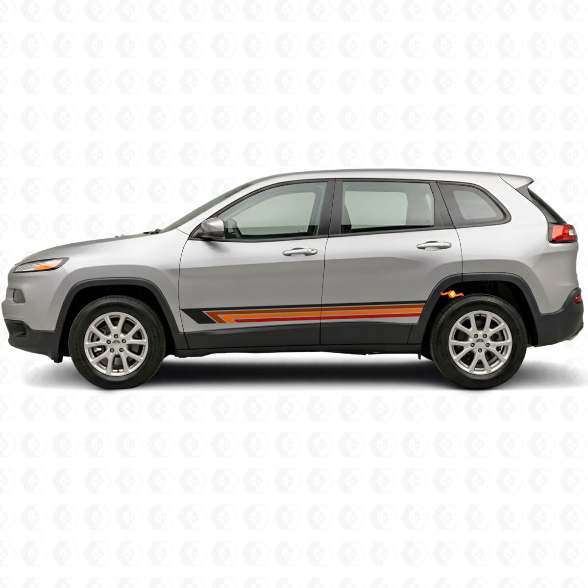 Autocollant en vinyle latéral à rayures droites vintage pour Jeep Cherokee KL 2013-2023