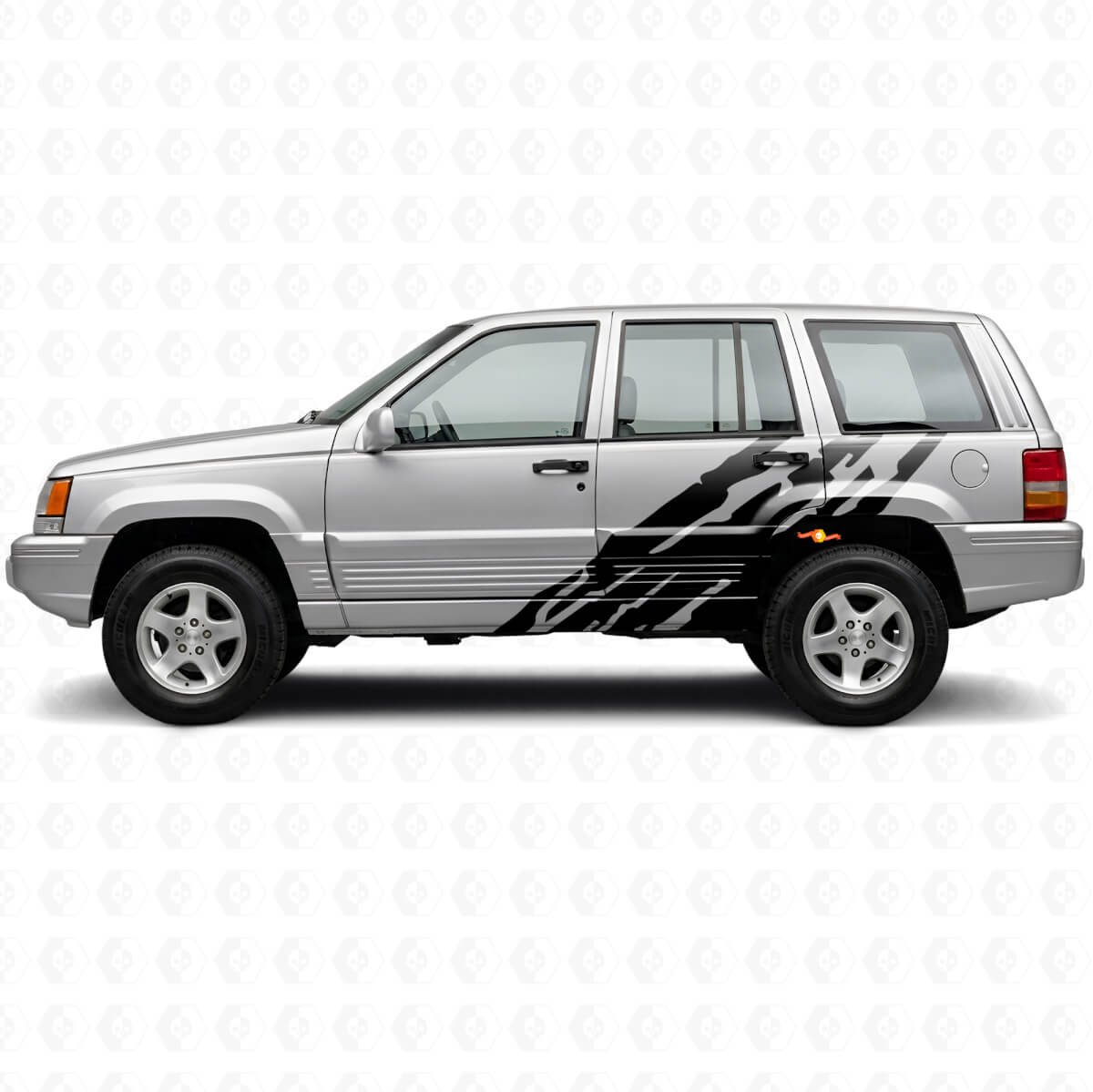 Autocollant vinyle latéral motif éclaboussures de boue pour Jeep Grand Cherokee 1993-1998