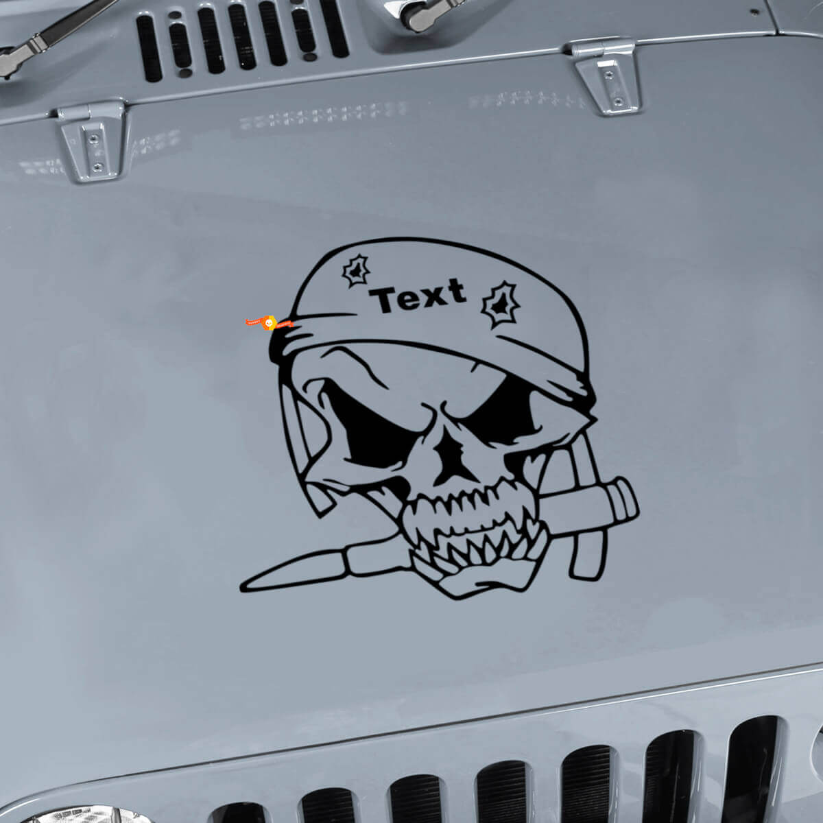 Autocollant en vinyle capuche crâne de soldat militaire personnalisé pour Jeep Wrangler
