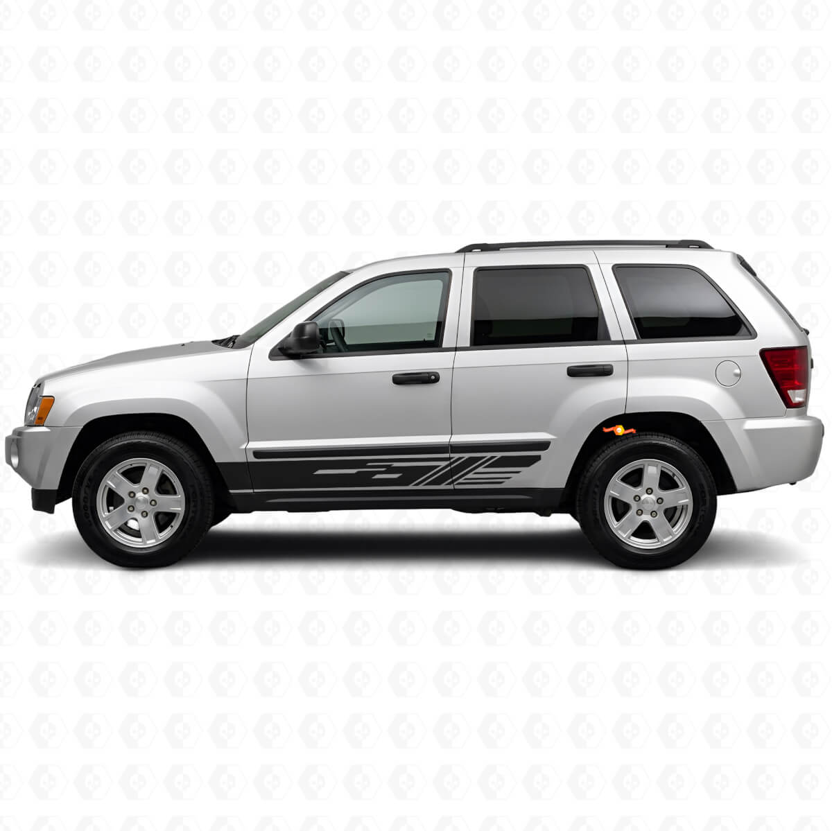 Kit de décalcomanies en vinyle avec bandes latérales décorées pour Jeep Grand Cherokee 2005-2010