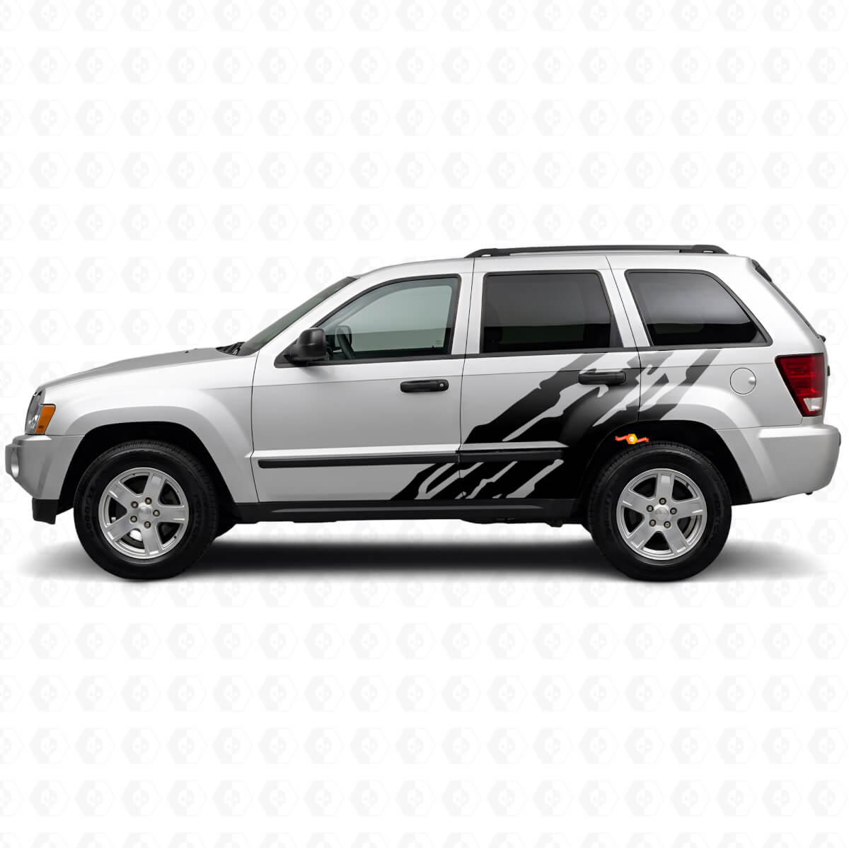 Autocollant vinyle latéral motif éclaboussures de boue pour Jeep Grand Cherokee 2005-2010