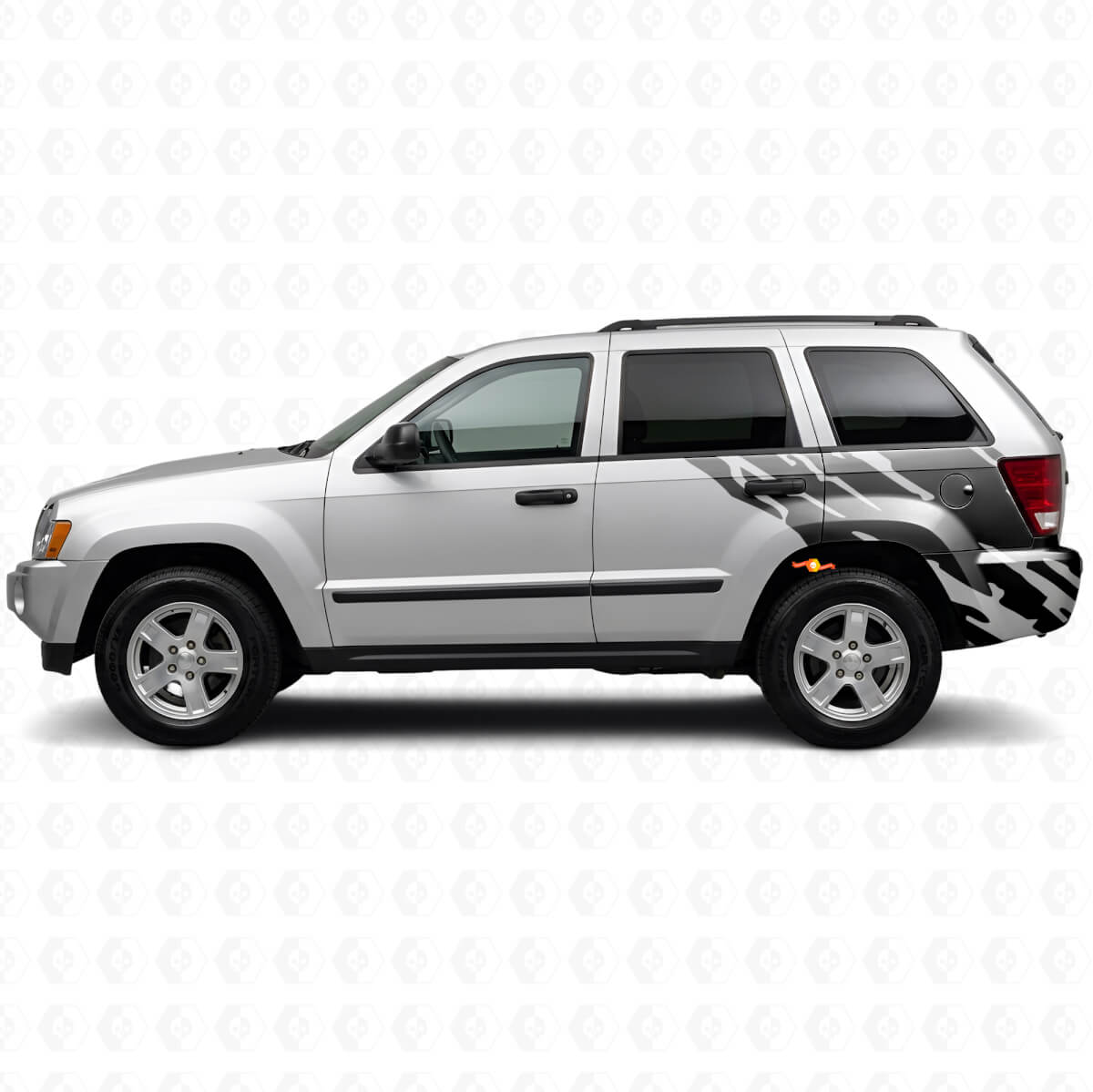 Autocollant vinyle graphique éclaboussures de boue arrière côté pour Jeep Grand Cherokee 2005-2010
