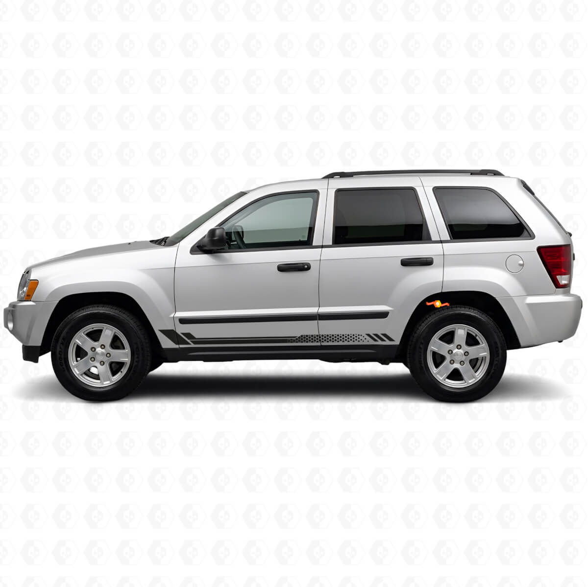 Autocollant latéral en vinyle à rayures alvéolées pour Jeep Grand Cherokee 2005-2010