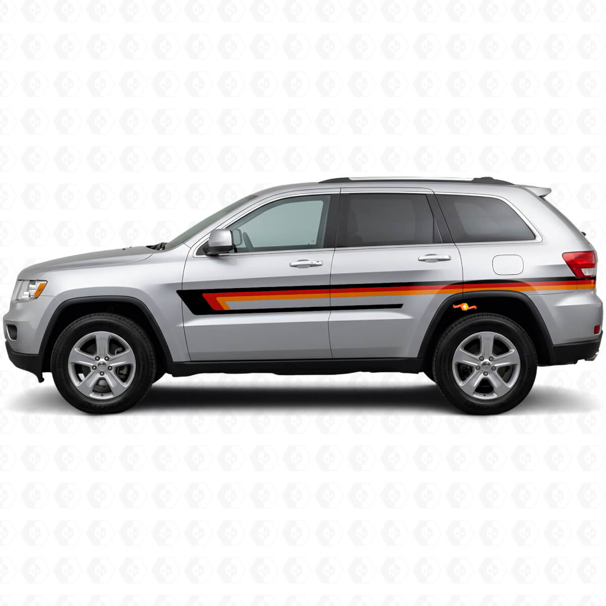 Autocollant en vinyle à triple bande latérale pour porte Jeep Grand Cherokee 2011-2021