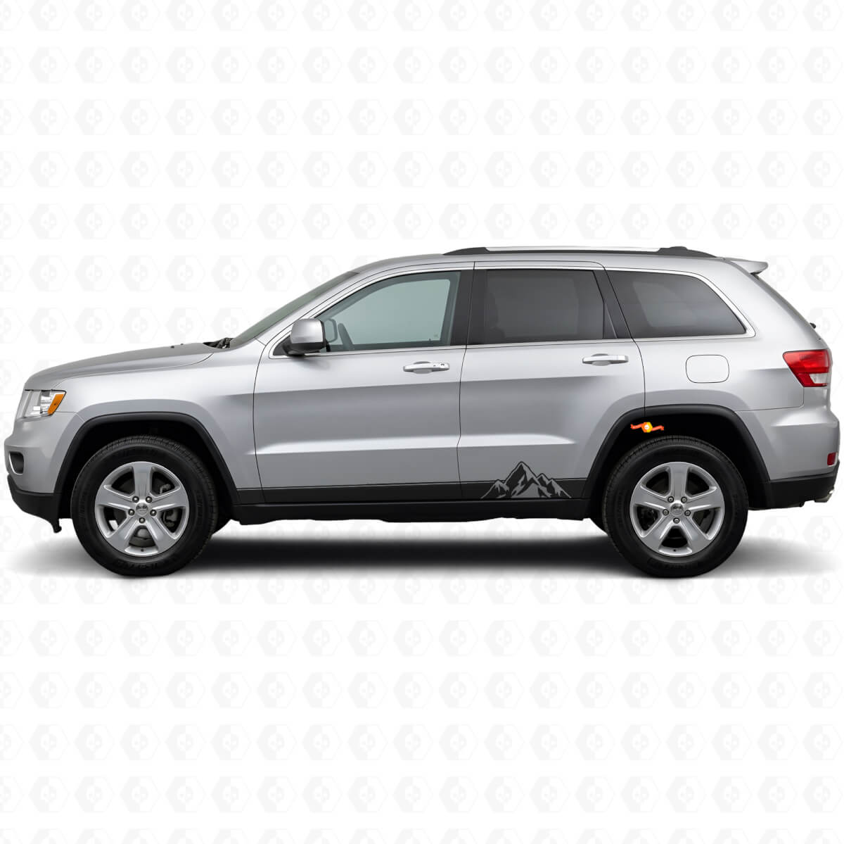 Autocollant latéral en vinyle style montagnes pour Jeep Grand Cherokee 2011-2021