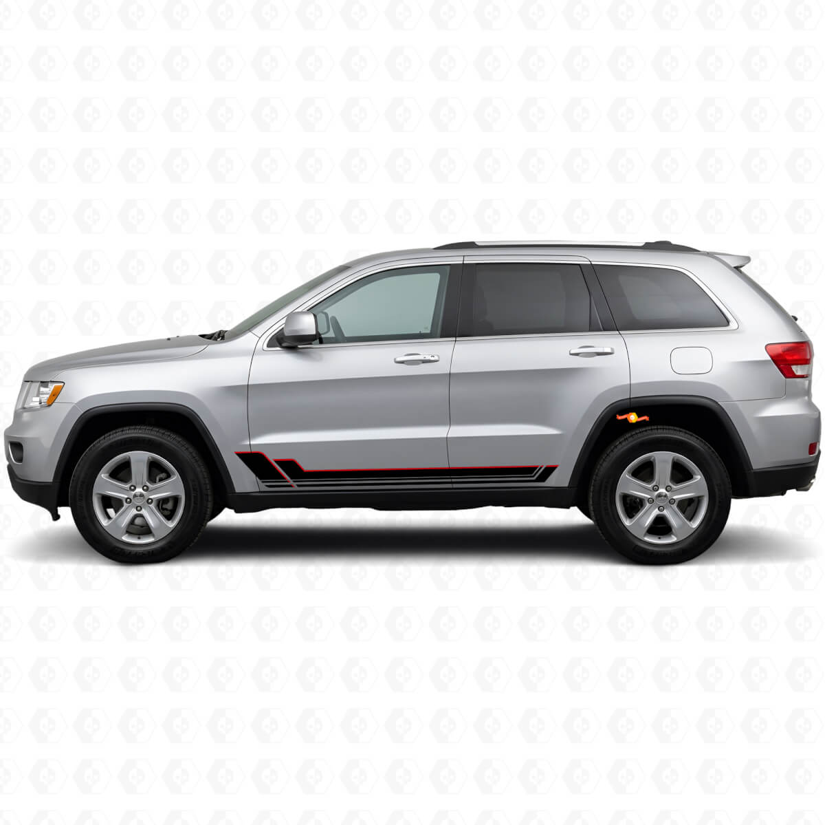 Autocollant en vinyle bande double pour bas de caisse Jeep Grand Cherokee 2011-2021