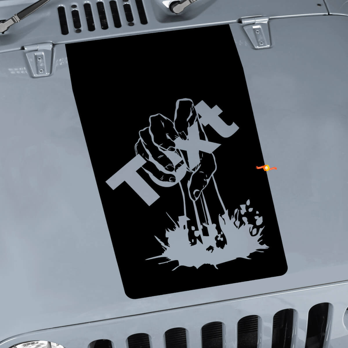 Autocollant en vinyle personnalisé main de zombie pour capot Jeep Wrangler