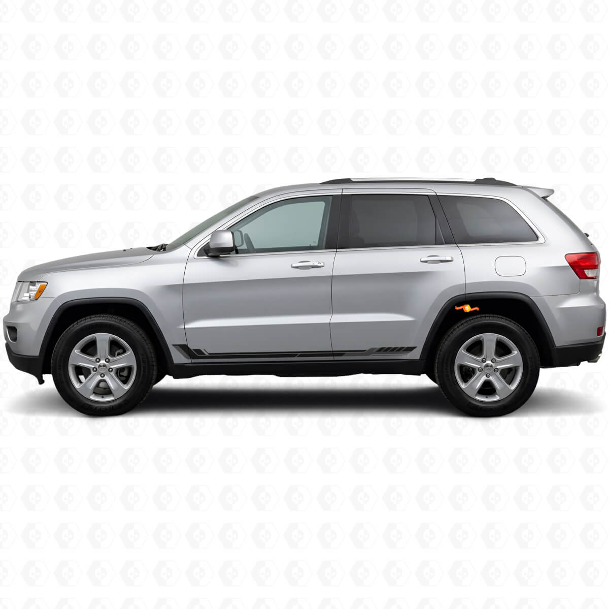 Autocollant Vinyle Bandes Latérales Style Racing pour Jeep Grand Cherokee 2011-2021