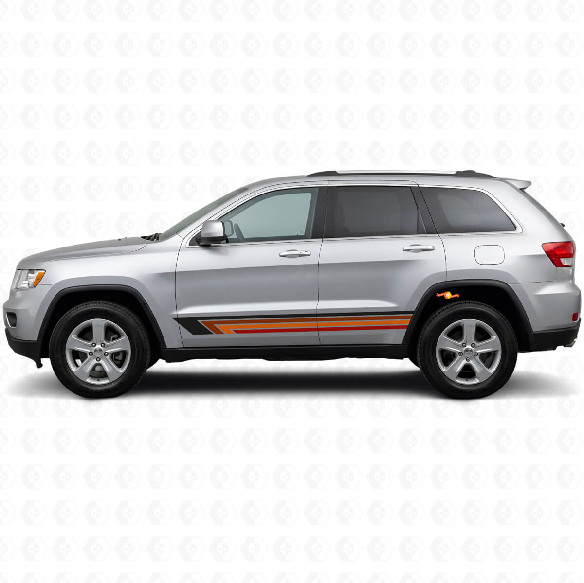 Autocollant vinyle latéral à rayures droites vintage pour Jeep Grand Cherokee 2011-2021