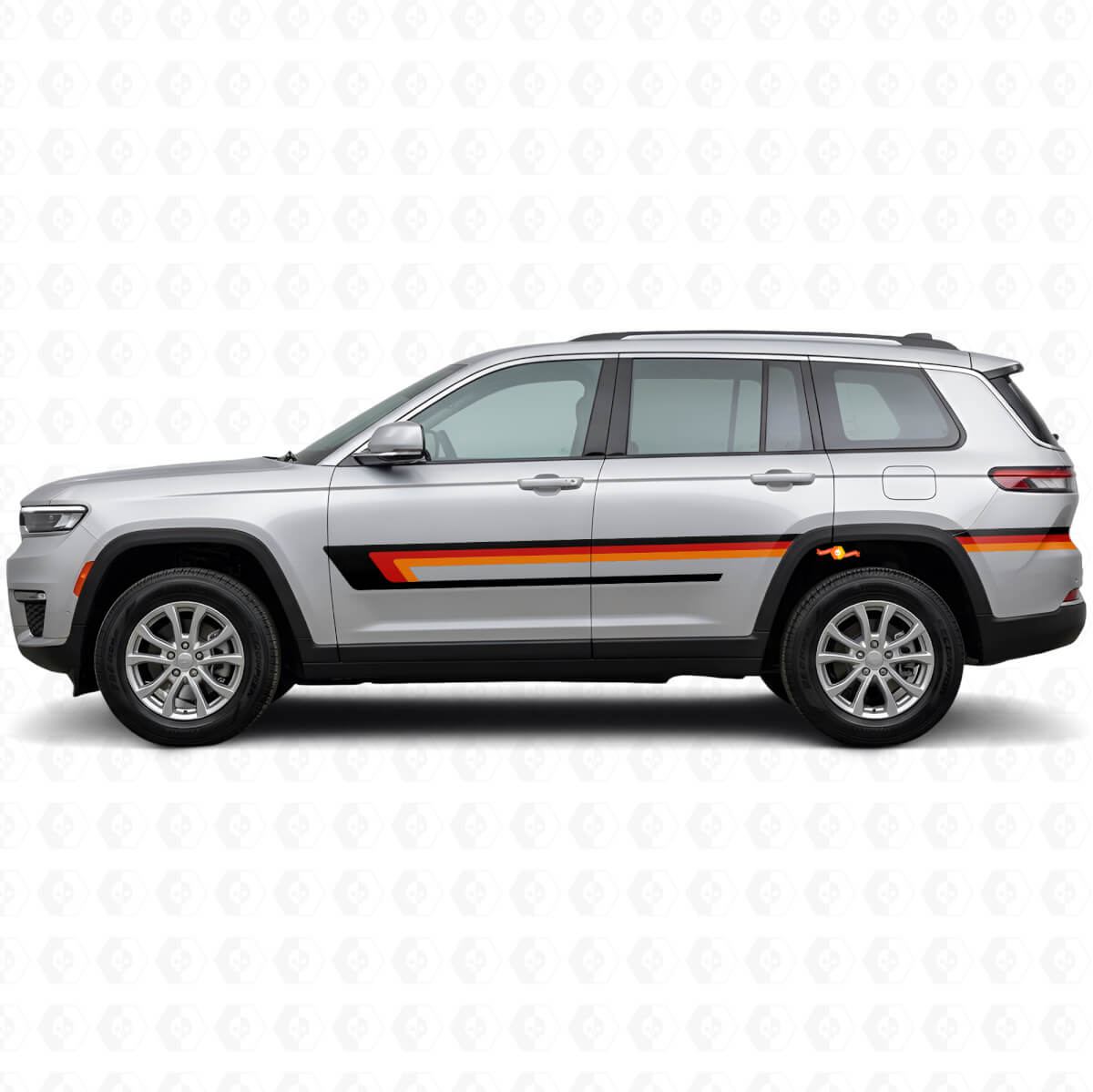 Autocollant Vinyle Latéral à Triple Bandes pour Jeep Grand Cherokee 2021+