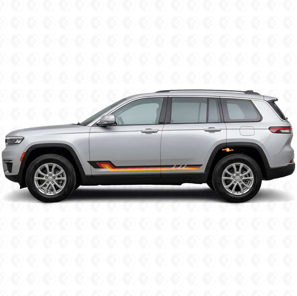 Autocollant en vinyle bandes latérales style vintage pour Jeep Grand Cherokee 2021+