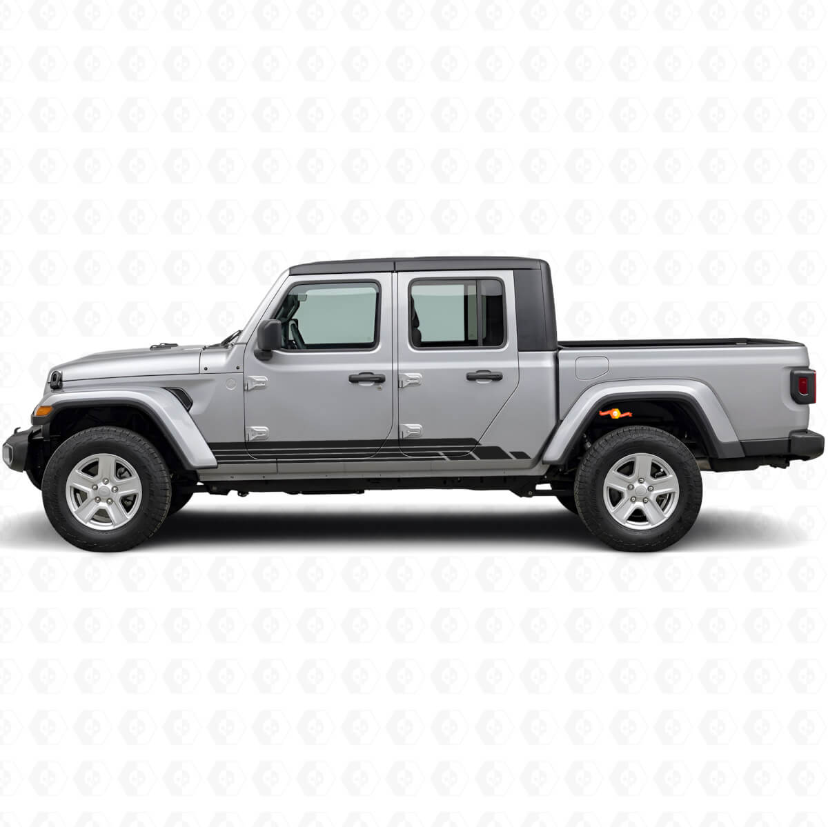 Kit de décalcomanies latérales en vinyle à bandes incurvées pour Jeep Gladiator 2020+