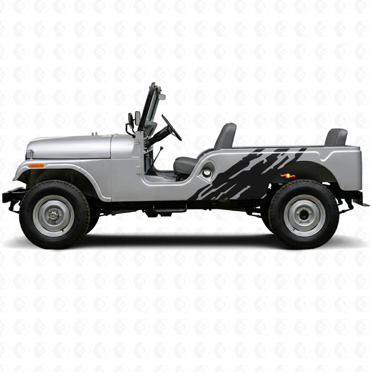 Autocollant latéral en vinyle graphique éclaboussures de boue pour Jeep CJ-6 1955-1975