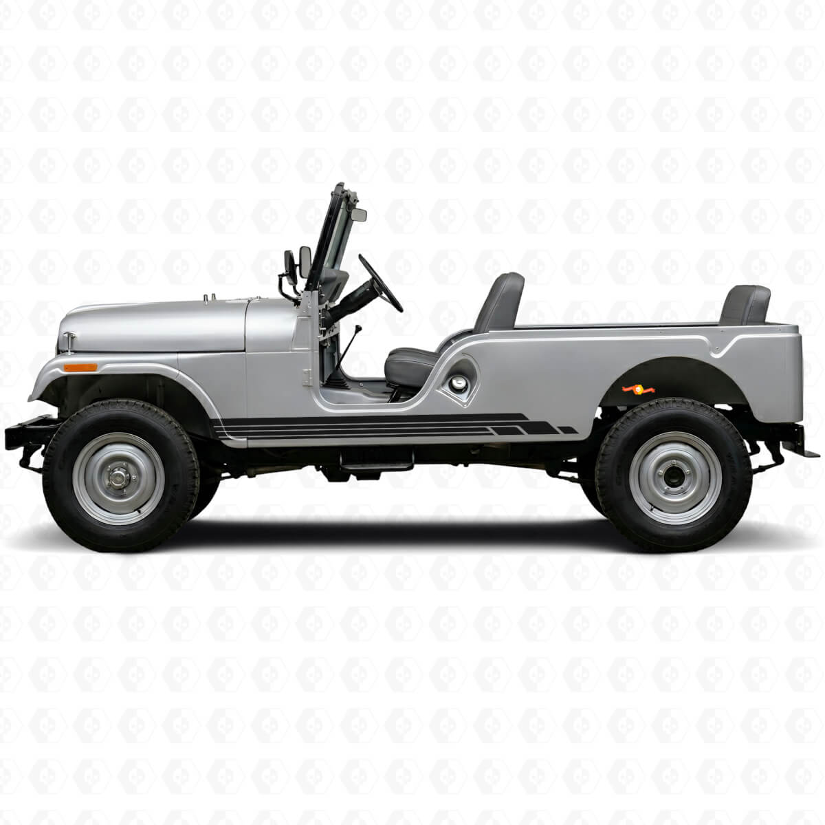 Kit de décalcomanies latérales en vinyle à rayures incurvées pour Jeep CJ-6 1955-1975