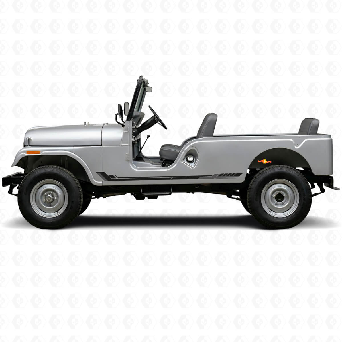Autocollant en vinyle à bandes latérales style course pour Jeep CJ-6 1955-1975