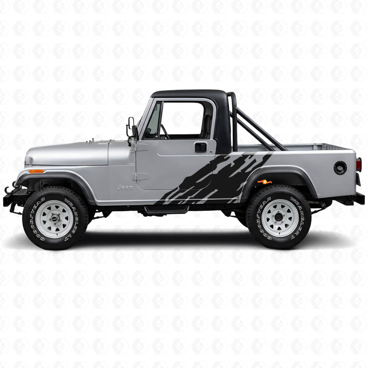 Autocollant vinyle latéral graphique éclaboussures de boue pour Jeep CJ-8 Scrambler 1981-1986