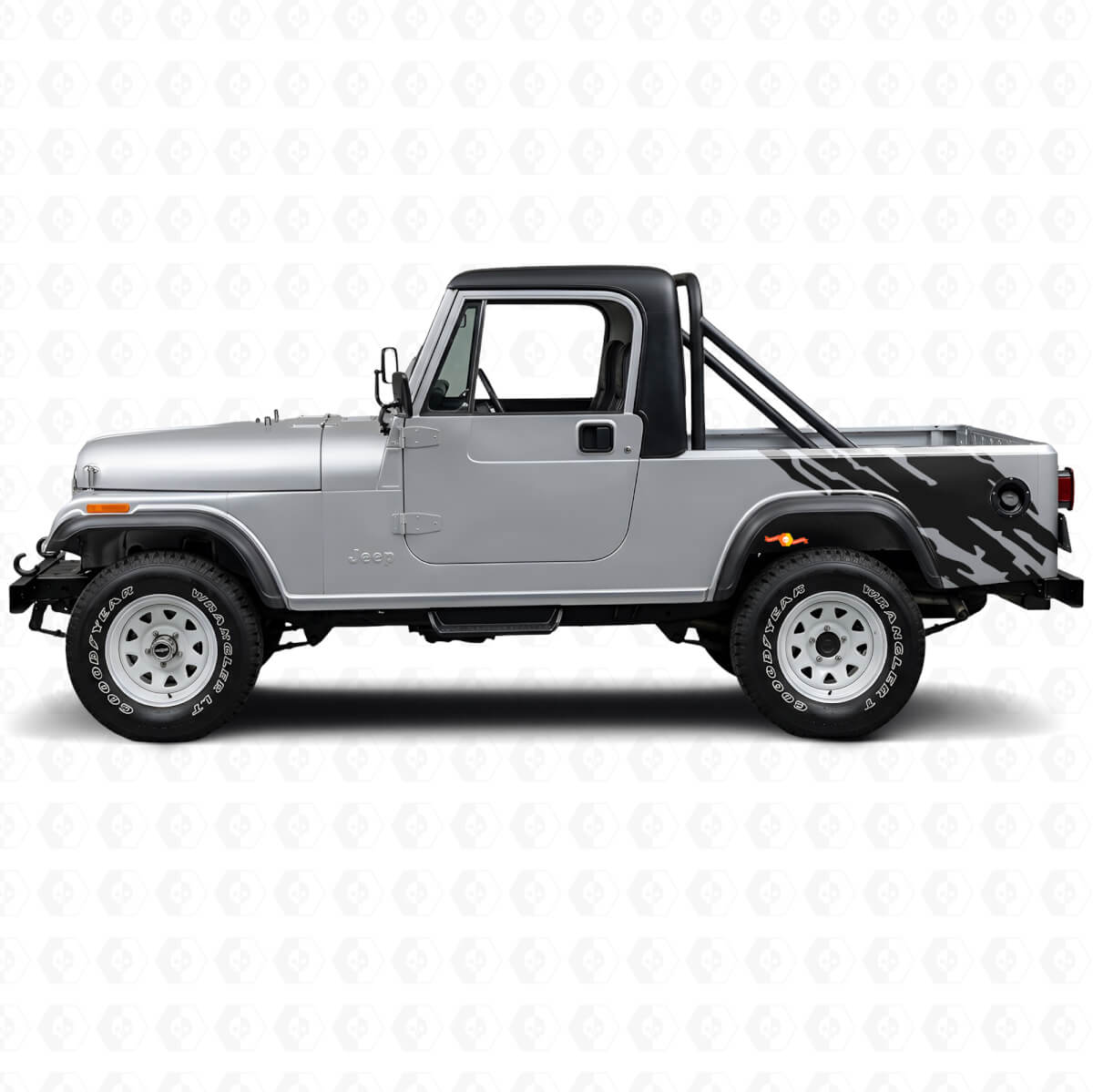 Autocollant vinyle graphique éclaboussures de boue côté arrière pour Jeep CJ-8 Scrambler 1981-1986