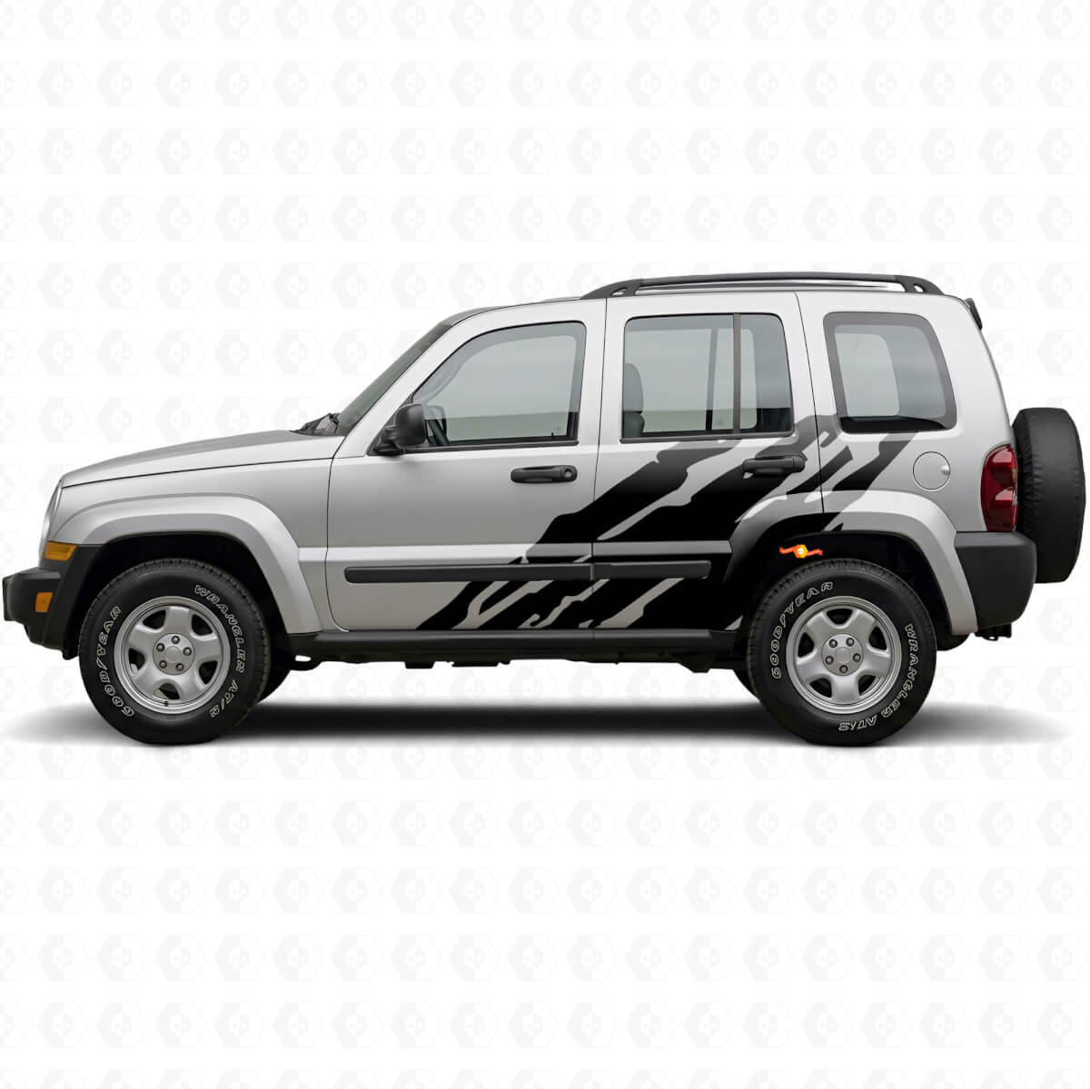 Autocollant adhésif latéral graphique éclaboussure de boue pour Jeep Liberty 2002-2012