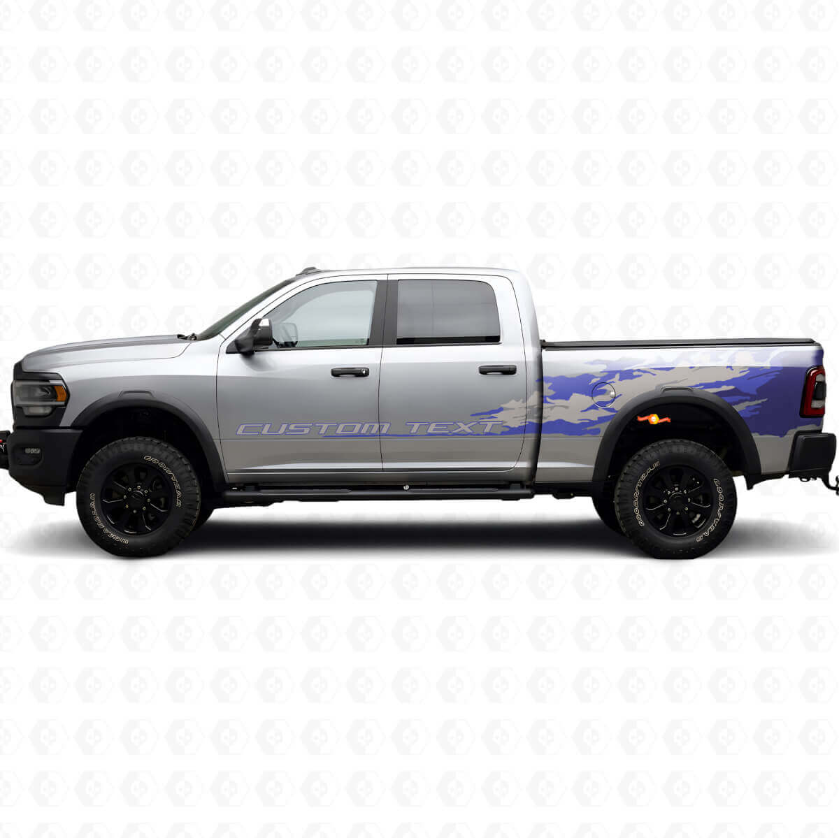 Kit de décalcomanies latérales en vinyle personnalisées contre les éclaboussures de boue pour Dodge Ram 2013–2020
