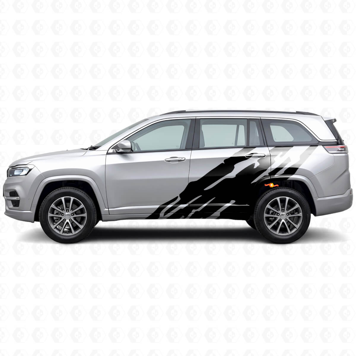 Autocollant Vinyle Graphique Éclaboussures de Boue Latéral pour Jeep Commander Meridian 2021+