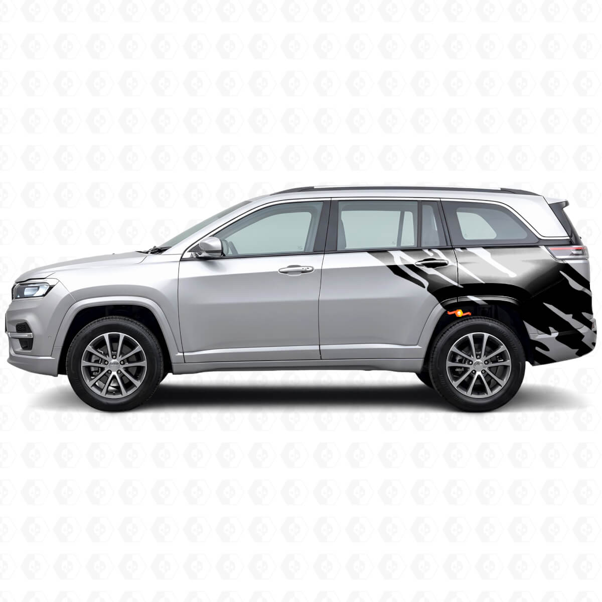 Autocollant vinyle graphique éclaboussures de boue arrière latéral pour Jeep Commander Meridian 2021+