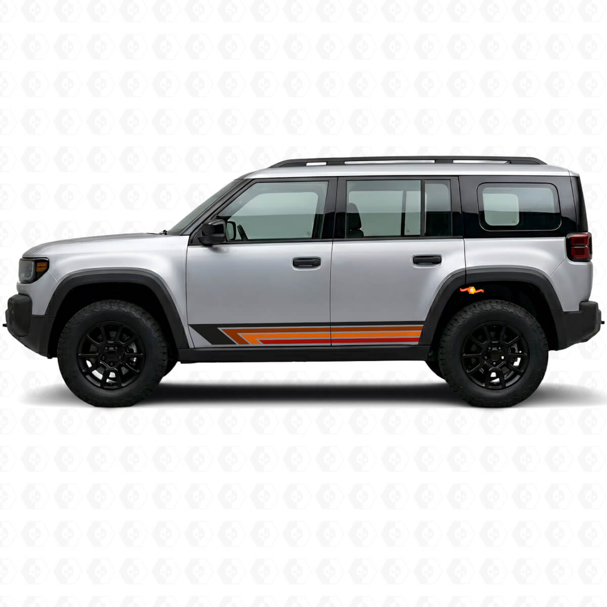 Autocollant vinyle latéral à rayures droites vintage pour Jeep Recon 2026+