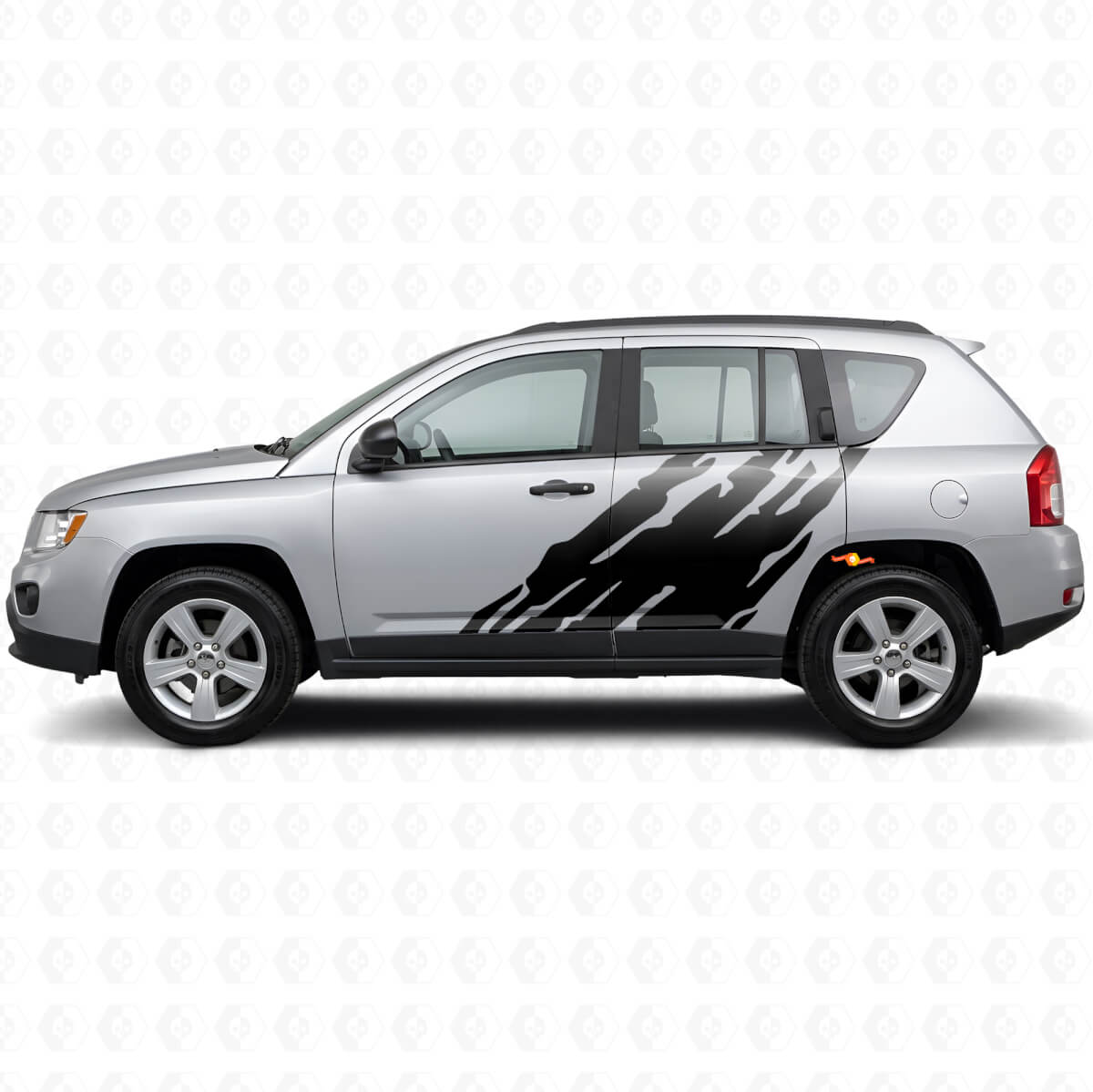 Autocollant en vinyle graphique splash de boue latéral pour Jeep Compass 2007-2016